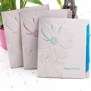 Fancy Offset Printing Paper Greeting Card Impressões em cartões gravados